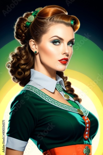 A Portrait Of Breathtakingly Gorgeous Pin-Up Girl. 