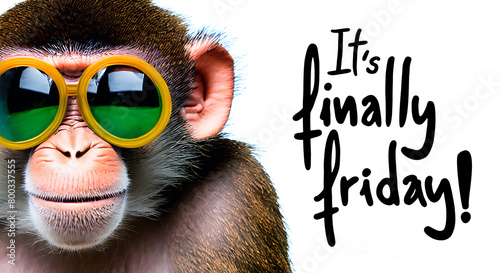 Finally Friday monkey message