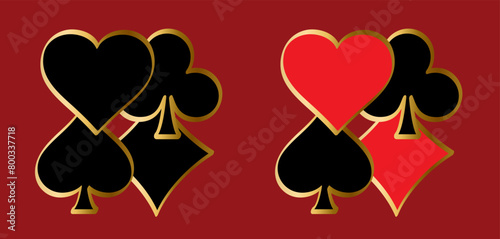 Cartoon ace, king, queen, jack. Cards game spades. Queen, King, Heart, Ace. Poker player card. Spade jack pattern. Vector bridge icon. Gambling play suit black blackjack. Casino club gaming logo. 