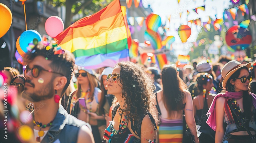 A vivacious individual celebrates in a shower of confetti, embodying the exuberant spirit of a festive carnival,lgbt+pride A vivacious individual celebrates in a shower of confetti, embodying the exuberant spirit of a festive carnival,lgbt+pride