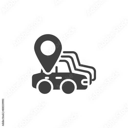 Fleet tracking and management vector icon