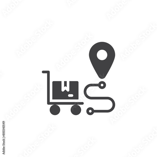 Shipment tracking vector icon