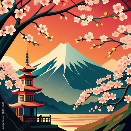 illustration of sakura