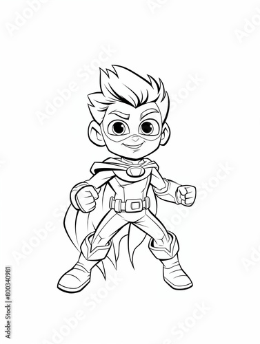 set of heroes, kids activity, coloring page © Rabia