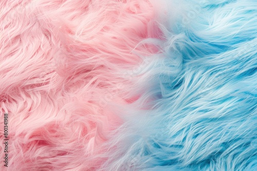 fluffy fur, pastel colors, pink blue and white