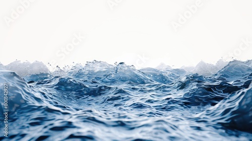 water wave  closeup of water waves isolated on white