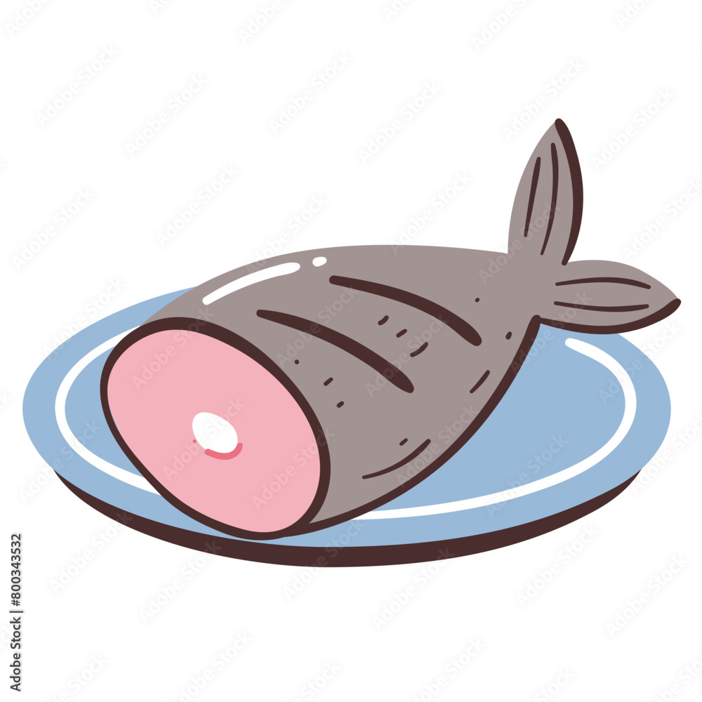 Fish icon. Food restaurant icon. Hand-drawn vector icon. Fish icon. Food restaurant icon. Hand-drawn vector icon.