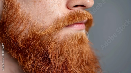  red beard, curly and unruly whiskers and hair photo
