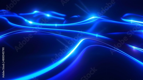 Glowing Futuristic Digital Network on Dark Background