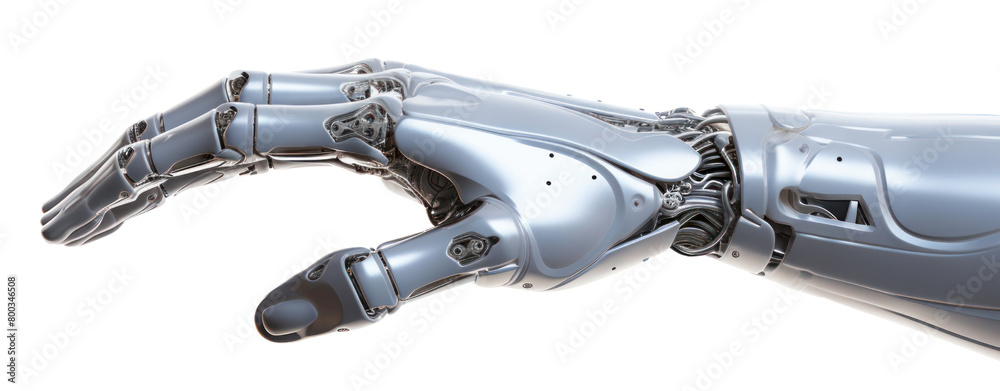 Obraz premium Robot hand isolated on white background