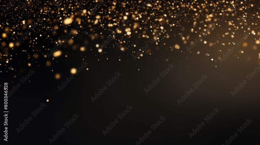 Festive background with gold glitter falling on a dark backdrop, suitable for celebrations, Festive background with gold glitter falling on a dark backdrop, suitable for celebrations,