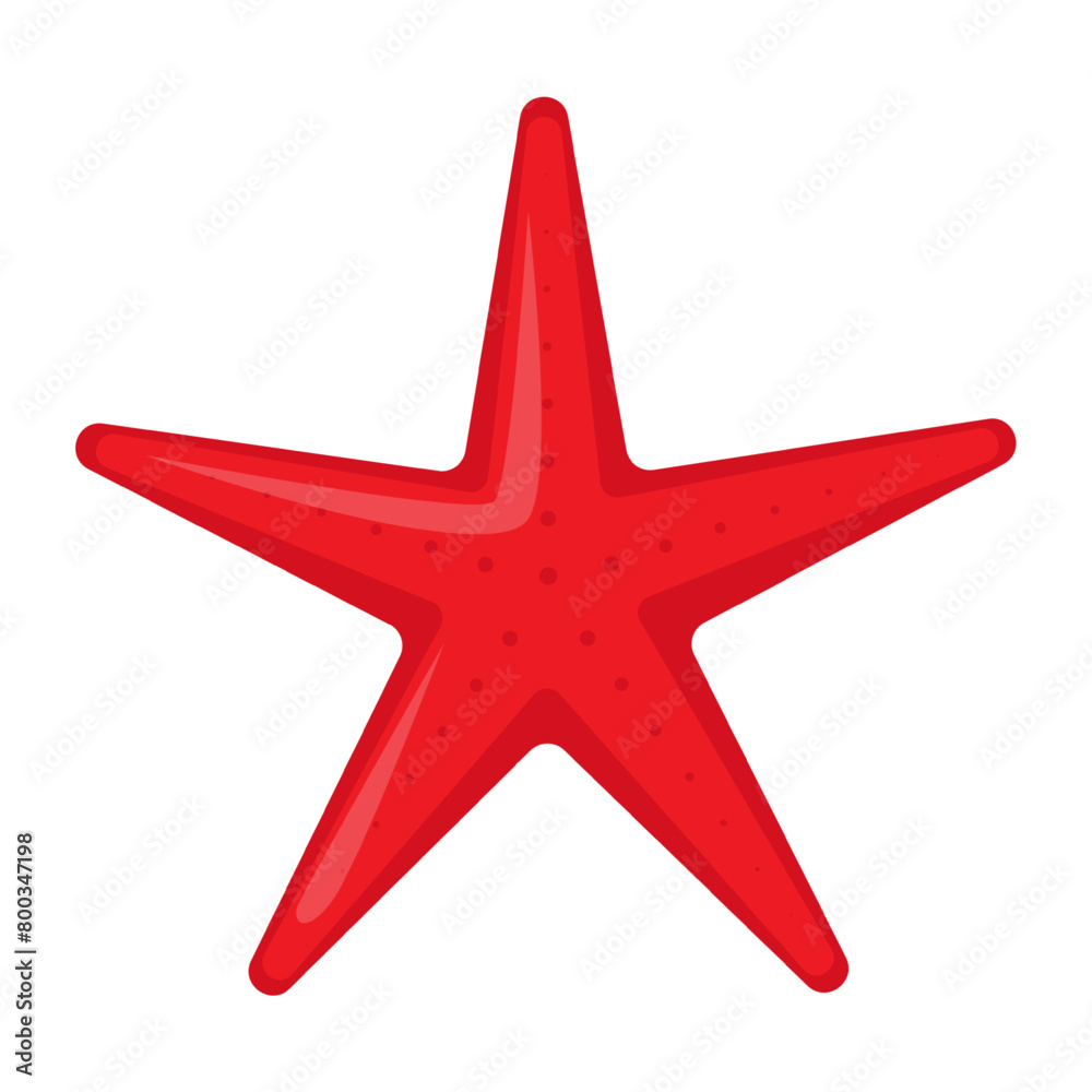 Vector illustration of red star fish on transparent background Vector illustration of red star fish on transparent background