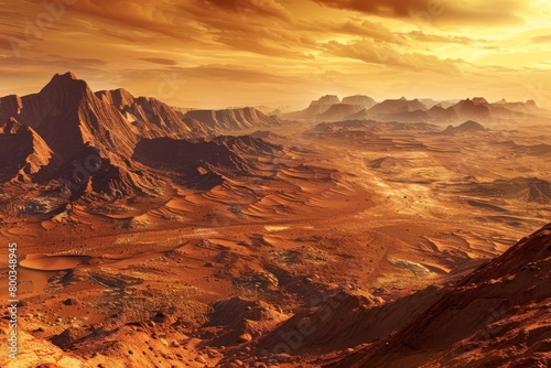 Aerial View of Mars Landscape © Aliaksandr Siamko