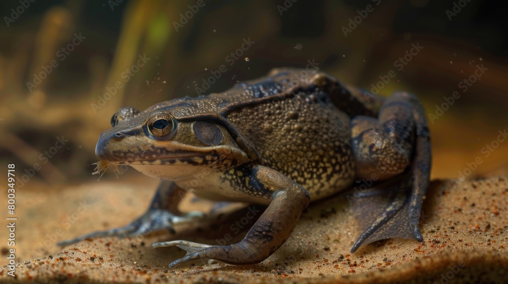 An image showing a frog blending effortlessly with the sandy environment, exemplifying camouflage An image showing a frog blending effortlessly with the sandy environment, exemplifying camouflage