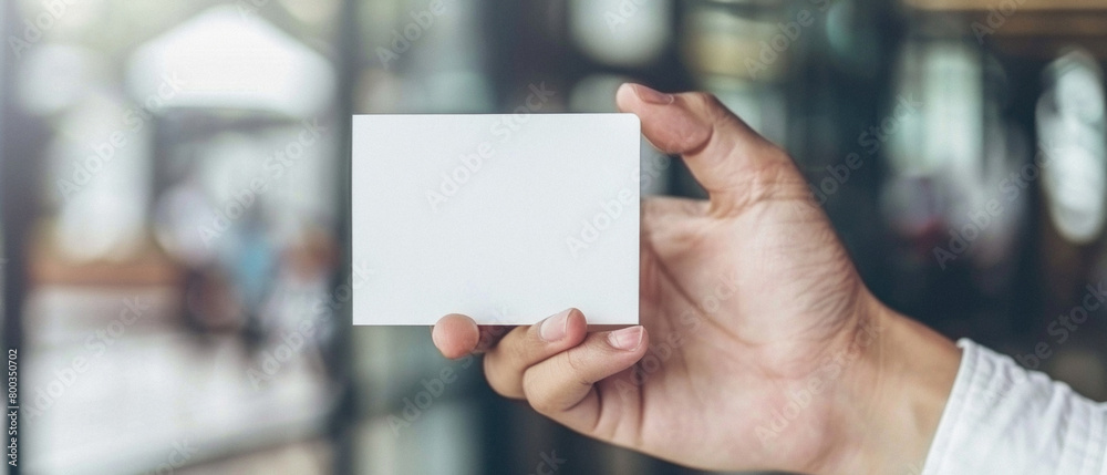 Hands of person holding blank white empty paper mock up. Man or woman presenting mockup paper page sheet, book or letter, card for advertising copy space concept. Close up view. Hands of person holding blank white empty paper mock up. Man or woman presenting mockup paper page sheet, book or letter, card for advertising copy space concept. Close up view.