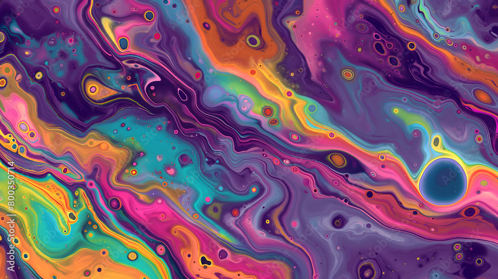 Textura multicolor de pintura diluída en agua.