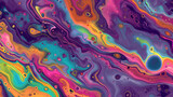 Textura multicolor de pintura diluída en agua.