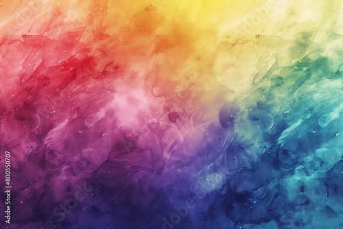 Abstract watercolor background with rainbow colors. Generative AI AI generated .