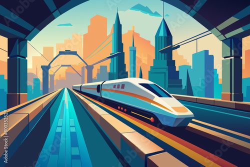 illustration of speed train