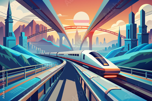 illustration of speed train