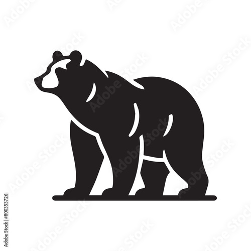 bear silhouette vector illustration