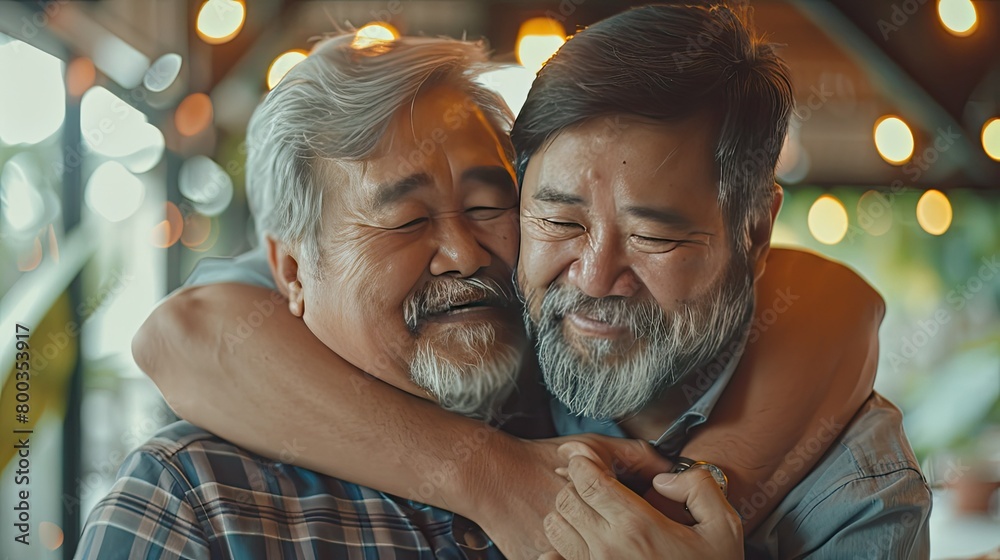 man happy enjoy to living at home in father's day with love of family AI generated man happy enjoy to living at home in father's day with love of family AI generated