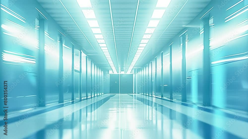 An empty hospital corridor with motion blur effect. Emergency medical services concept. Animation with zoom in effect. High quality 4k footage An empty hospital corridor with motion blur effect. Emergency medical services concept. Animation with zoom in effect. High quality 4k footage
