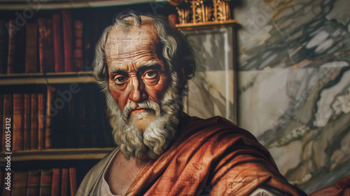 Aristotle ancient greek philosopher and scientist photo