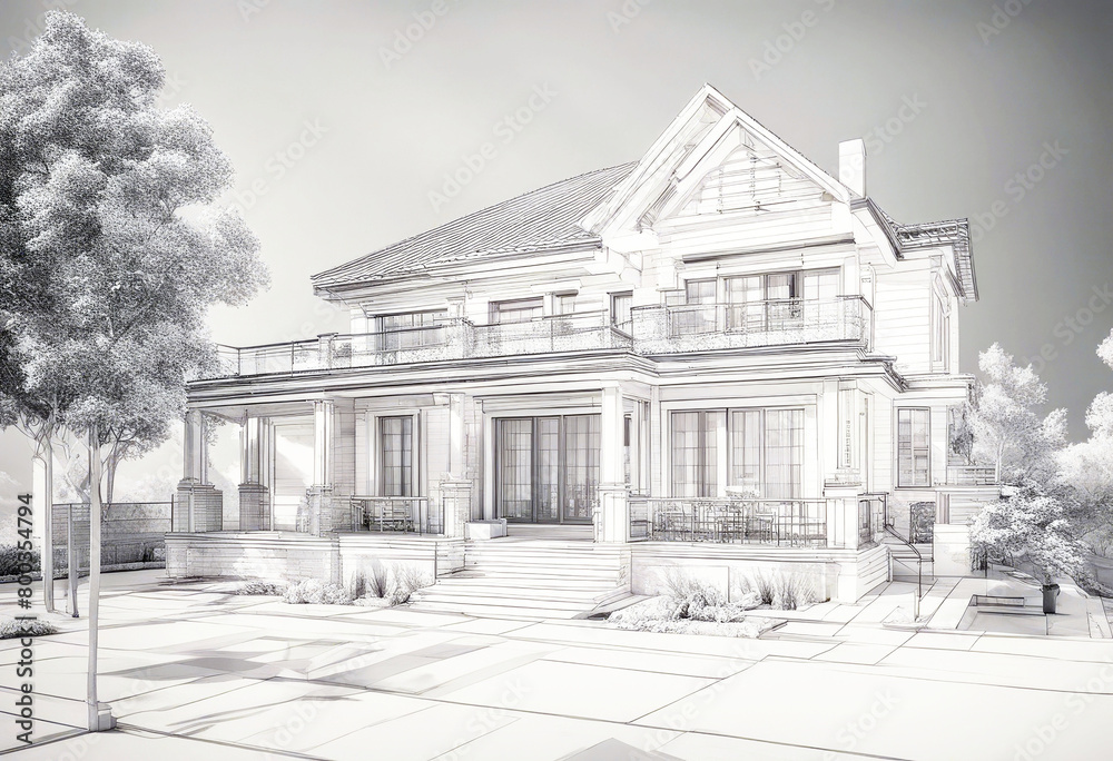 'illustration 3d sketch project architectural house plan architecture building design drawing construction blueprint abstract technology business home white three-dimensional vignetting' 'illustration 3d sketch project architectural house plan architecture building design drawing construction blueprint abstract technology business home white three-dimensional vignetting'