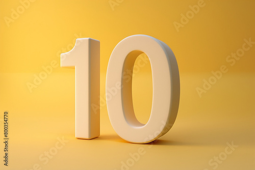 Number 10 in 3d style