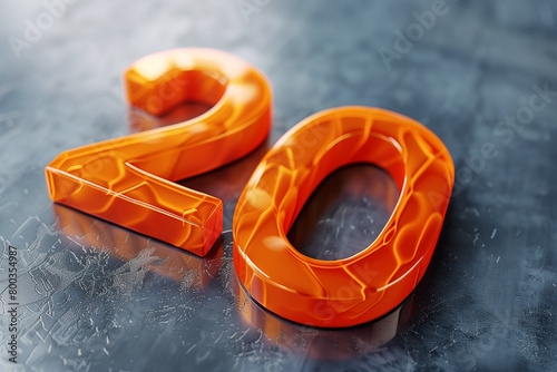 Number 20 in 3d style