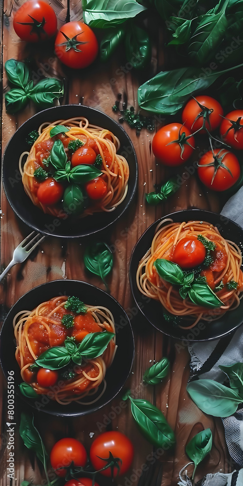 Prato de Espaguete com Molho de Tomate Suculento