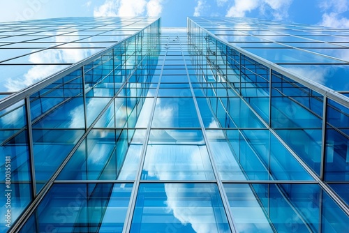 Glass and steel building, abstract