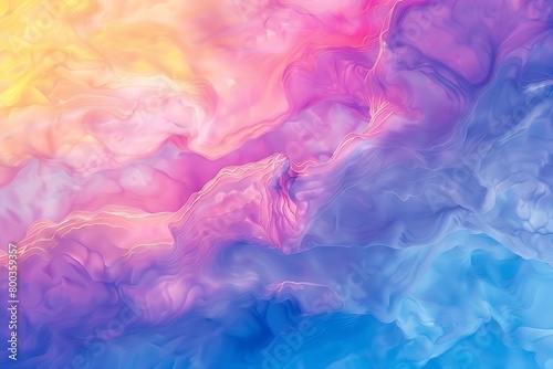 colorful abstract background - blue, pink, purple and yellow tone. Abstract background, gradient texture for design. Illustration of artificial intelligence creativity. AI generated .
