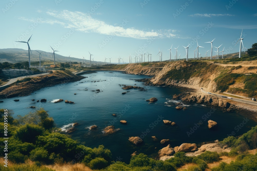 Renewable Horizon: Wind Turbines and Solar Symphony