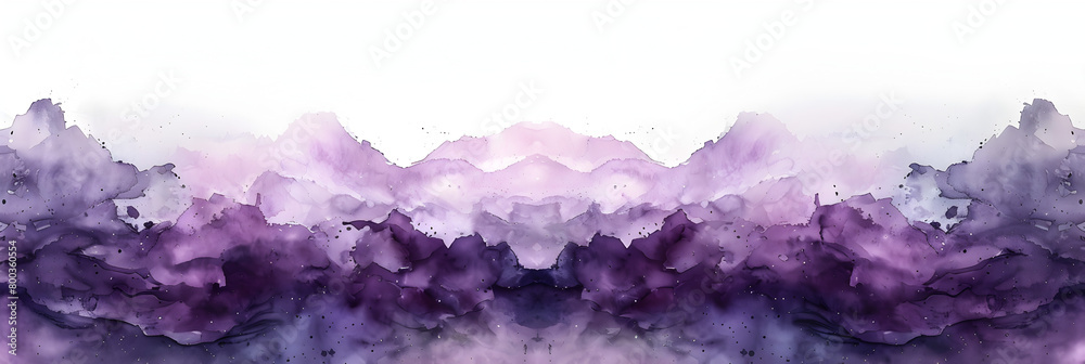 Soft purple and gray watercolor wash on transparent background.