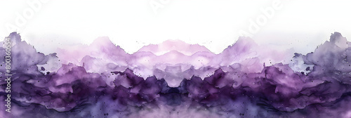Soft purple and gray watercolor wash on transparent background.