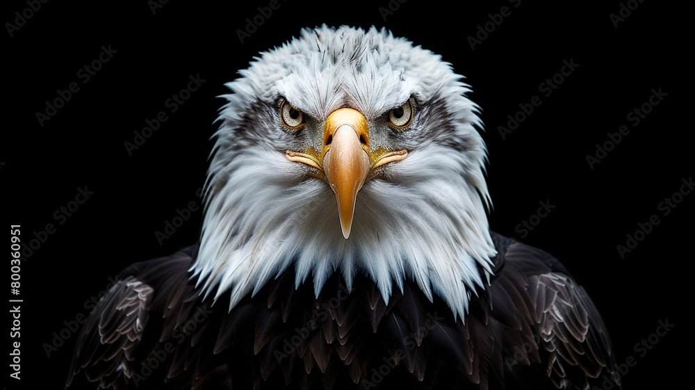 face of bald eagle portrait isolated on dark background face of bald eagle portrait isolated on dark background