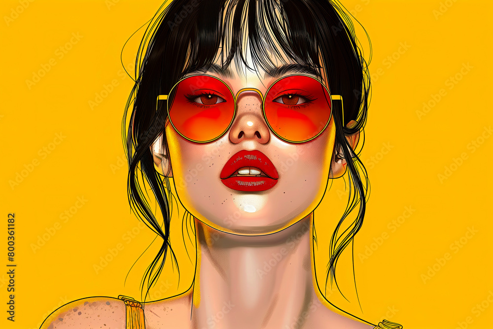Modern woman wearing sunglasses Modern woman wearing sunglasses