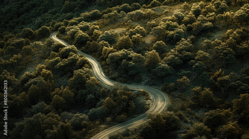 Drone Perspective: Forest Road Meanders