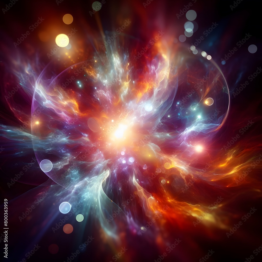 Fototapeta premium Abstract colorful shapes Ethereal Echo swirling dreamlike atmosphere
