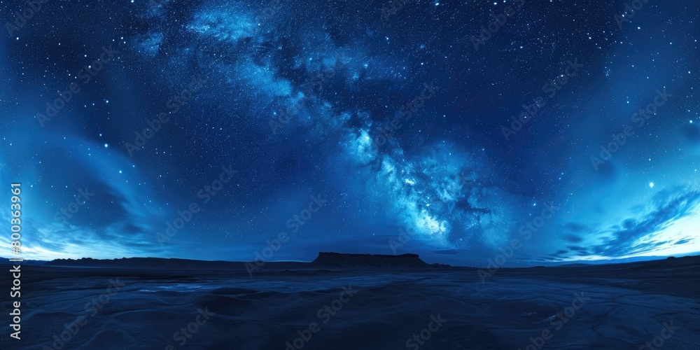 Azure Nocturne: Stars Alight in Cosmic Blanket