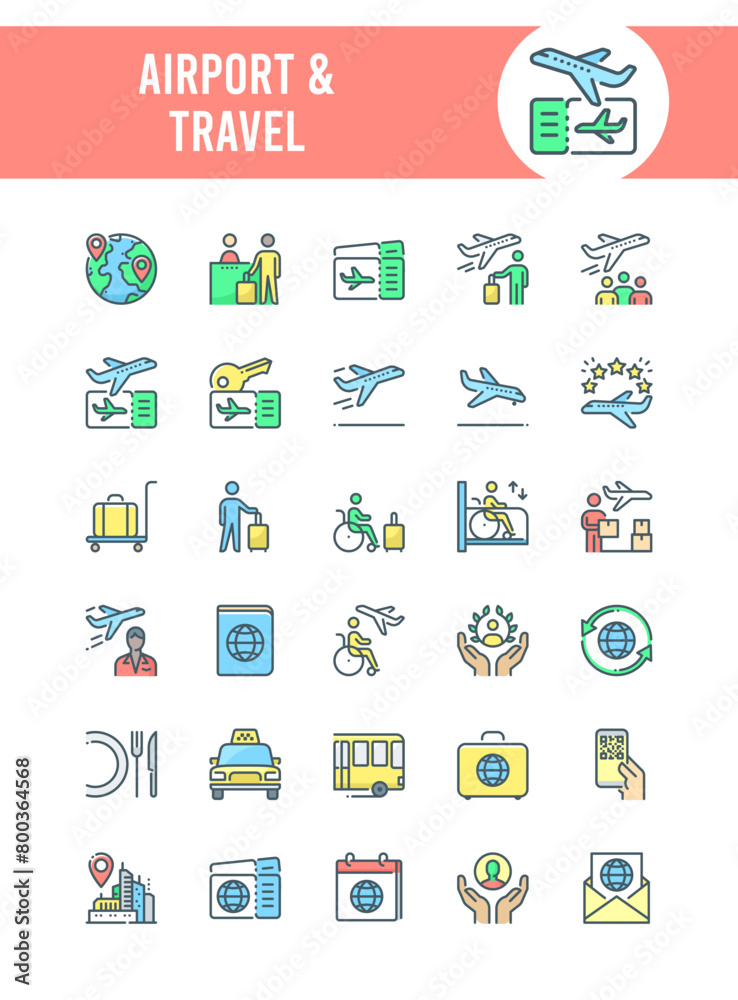 Airport Travel Icons Airport Travel Icons