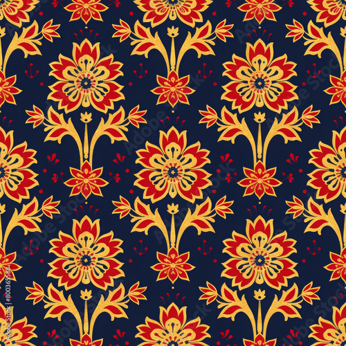 Colorful Saree pattern illustration.