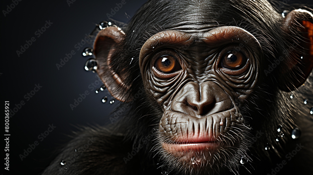 3d rendered photo of monkey made with generative AI