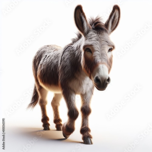 close up of a donkey on white © Deanmon