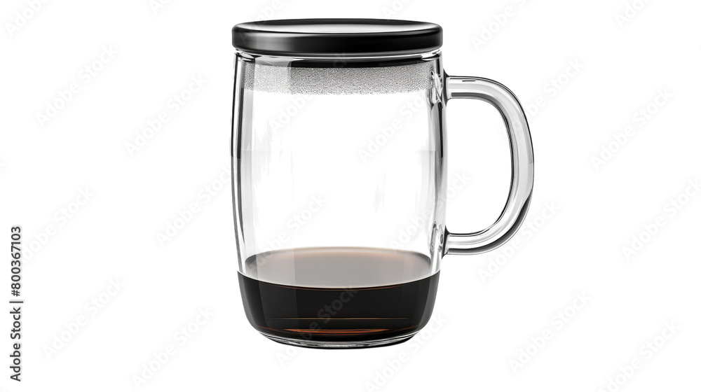 Glass pitcher holding liquid on a white background on transparent background Glass pitcher holding liquid on a white background on transparent background