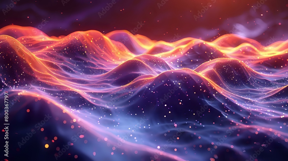 Obraz premium Advanced Technology and Dynamic Lighting in Digital Landscape