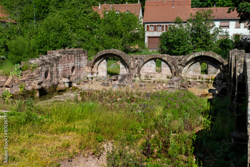 Ruine des Nonnen kloster Krauftal, in Graufthal im Elsass Frankreich