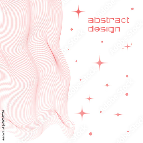 abstract poster wireframe y2k. vector illustration